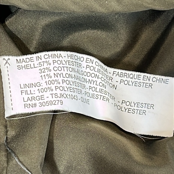 Thread & Supply Olive  Green Quilted Full Zip Snap Flap pockets  Womens large - Picture 11 of 12
